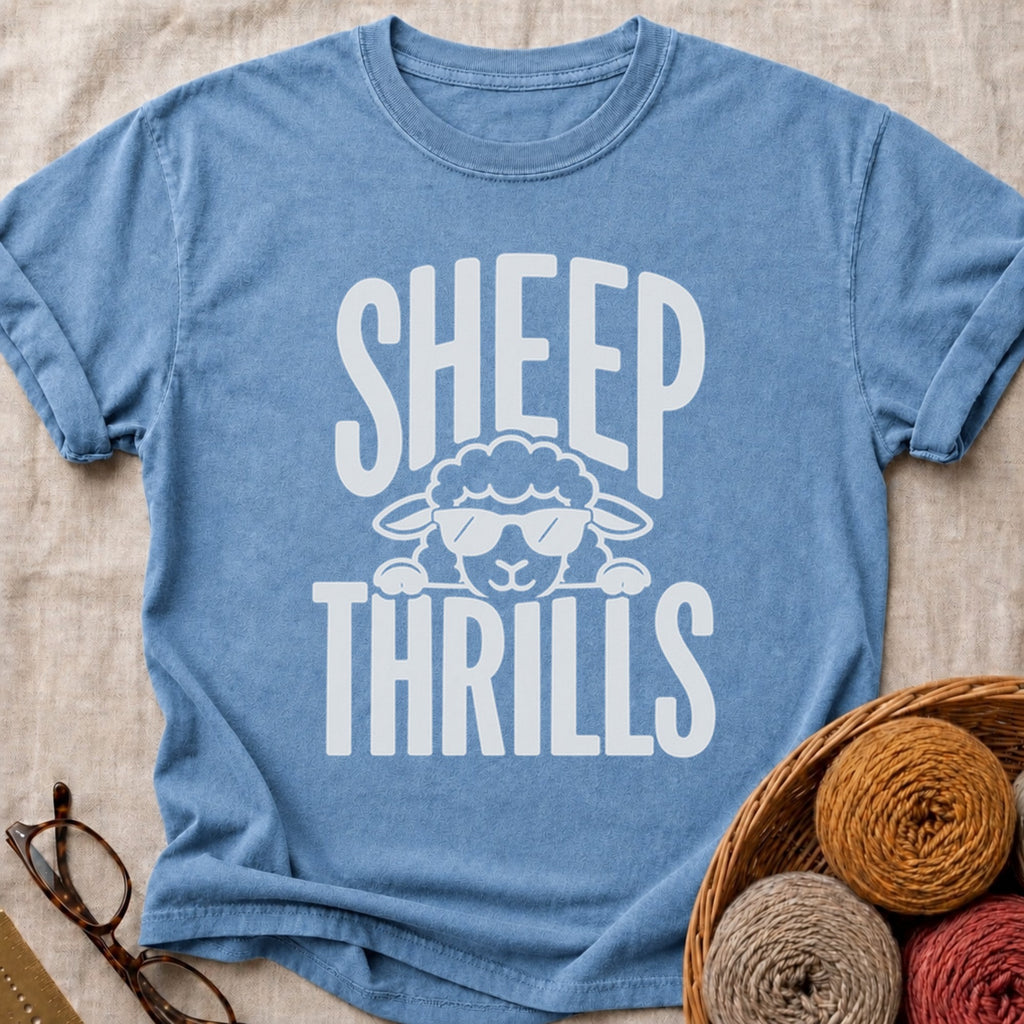 Sheep Thrills T-Shirt in Blue Jean