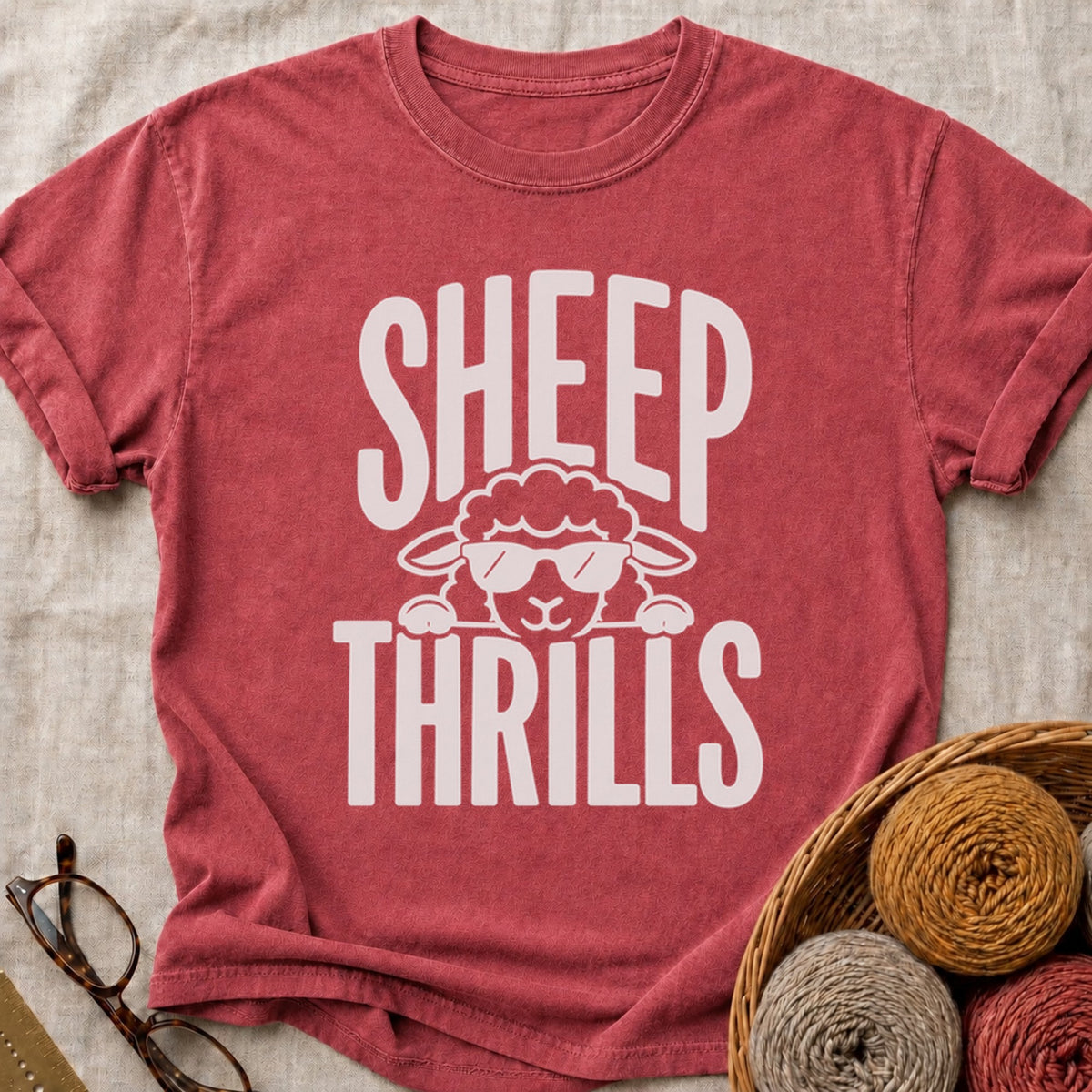 Sheep Thrills T-Shirt in Brick