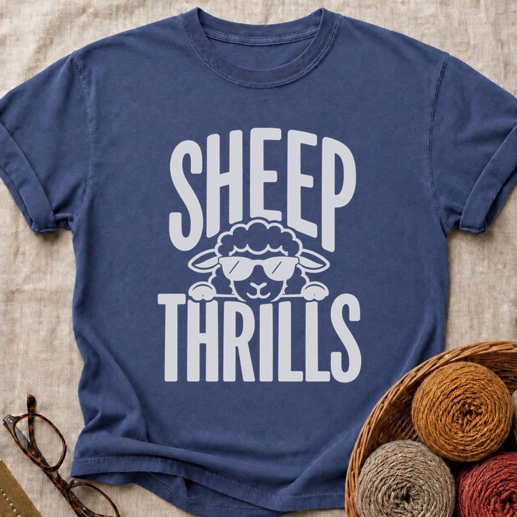 Sheep Thrills T-Shirt in True Navy