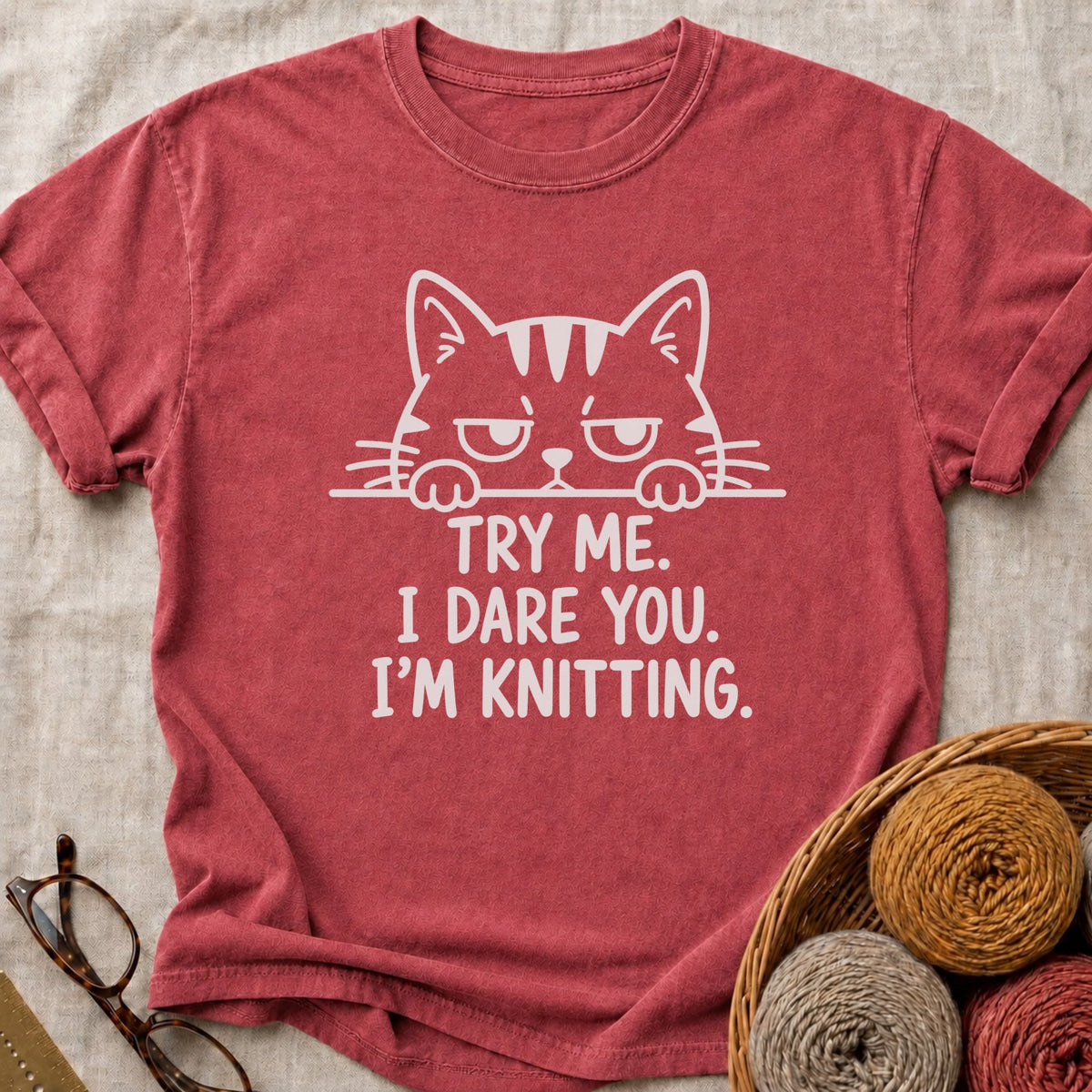 Try Me T-Shirt in Brick