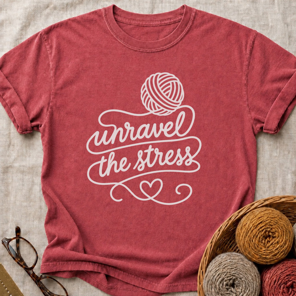 Unravel Stress T-Shirt in Brick
