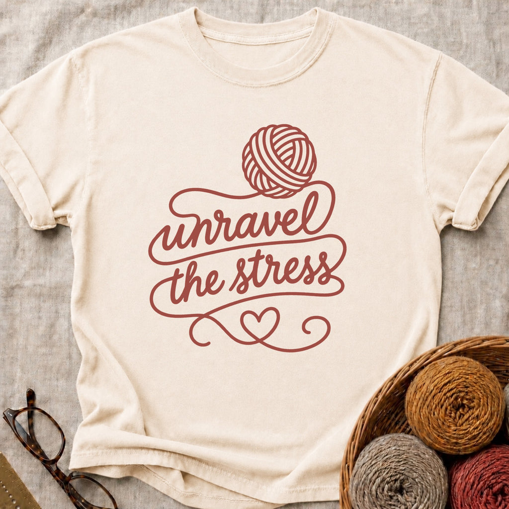 Unravel Stress T-Shirt in Ivory