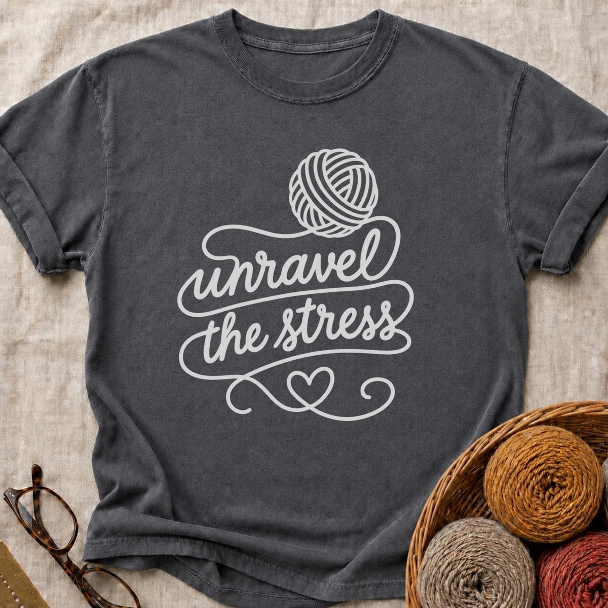 Unravel Stress T-Shirt in Pepper