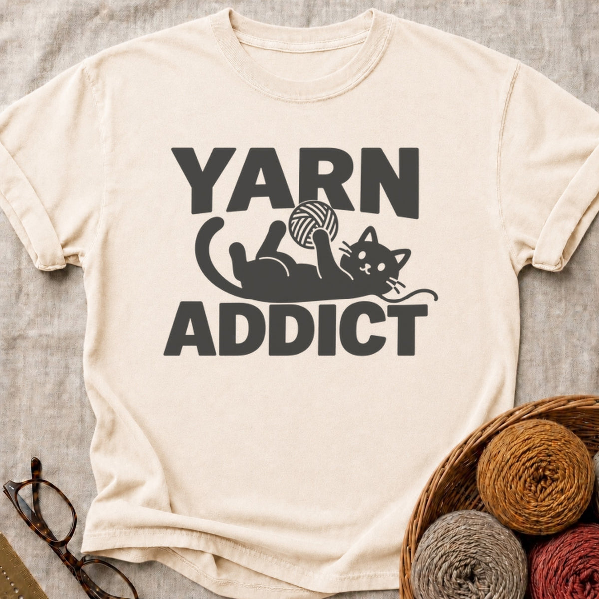 Yarn Addict T-Shirt in Ivory