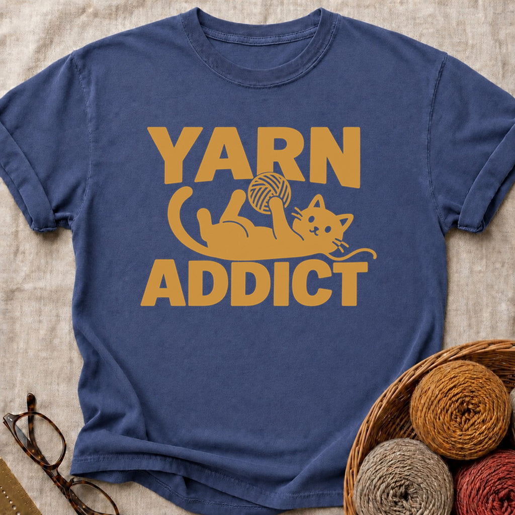 Yarn Addict T-Shirt in True Navy