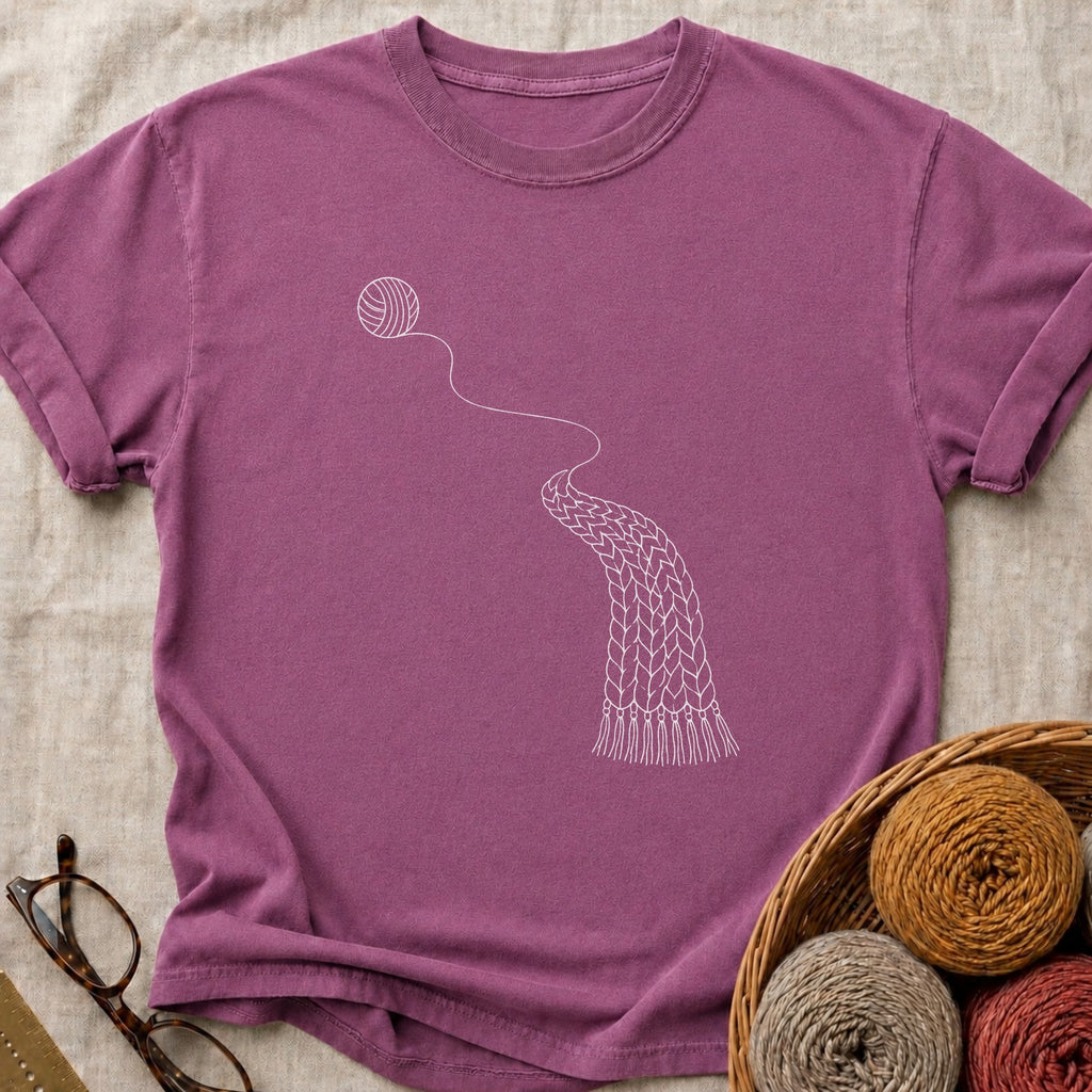 Yarn Flow T-Shirt in Berry