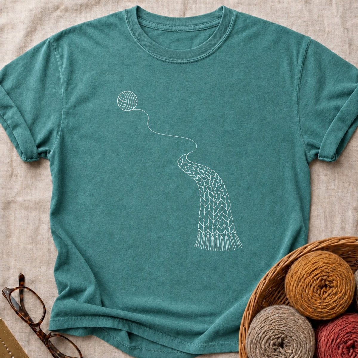 Yarn Flow T-Shirt in Blue Spruce