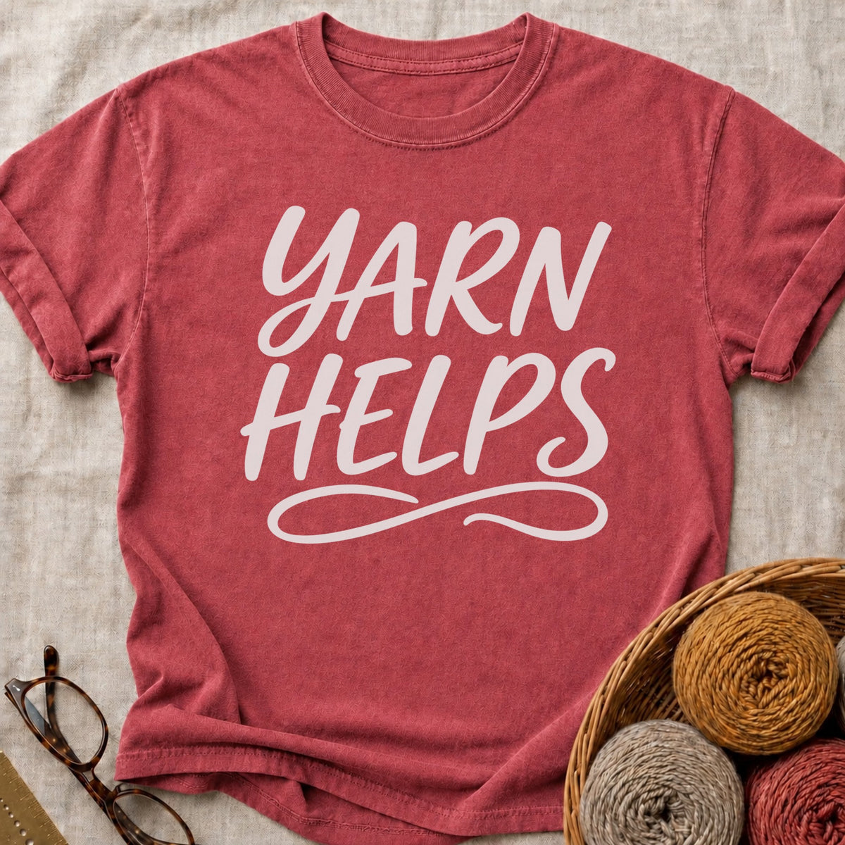 Yarn Helps T-Shirt in Brick