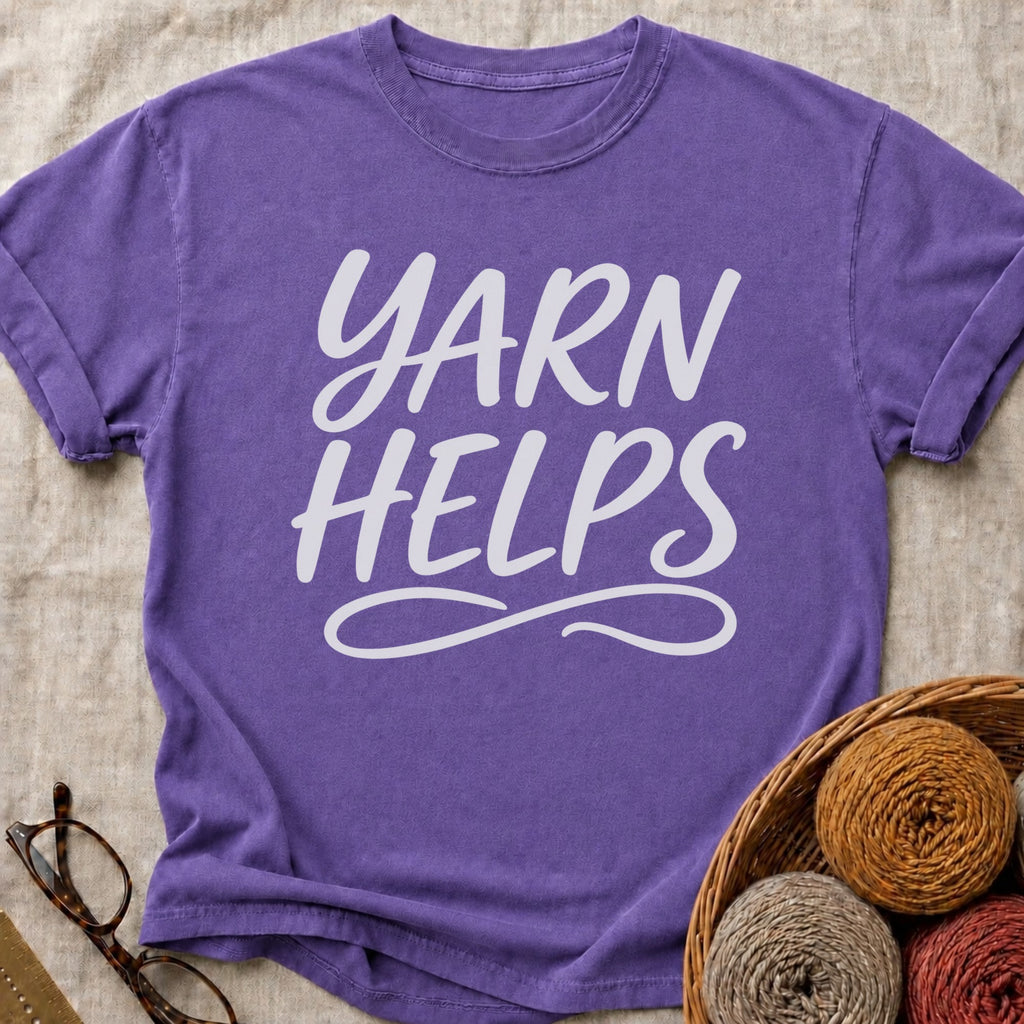 Yarn Helps T-Shirt in Grape
