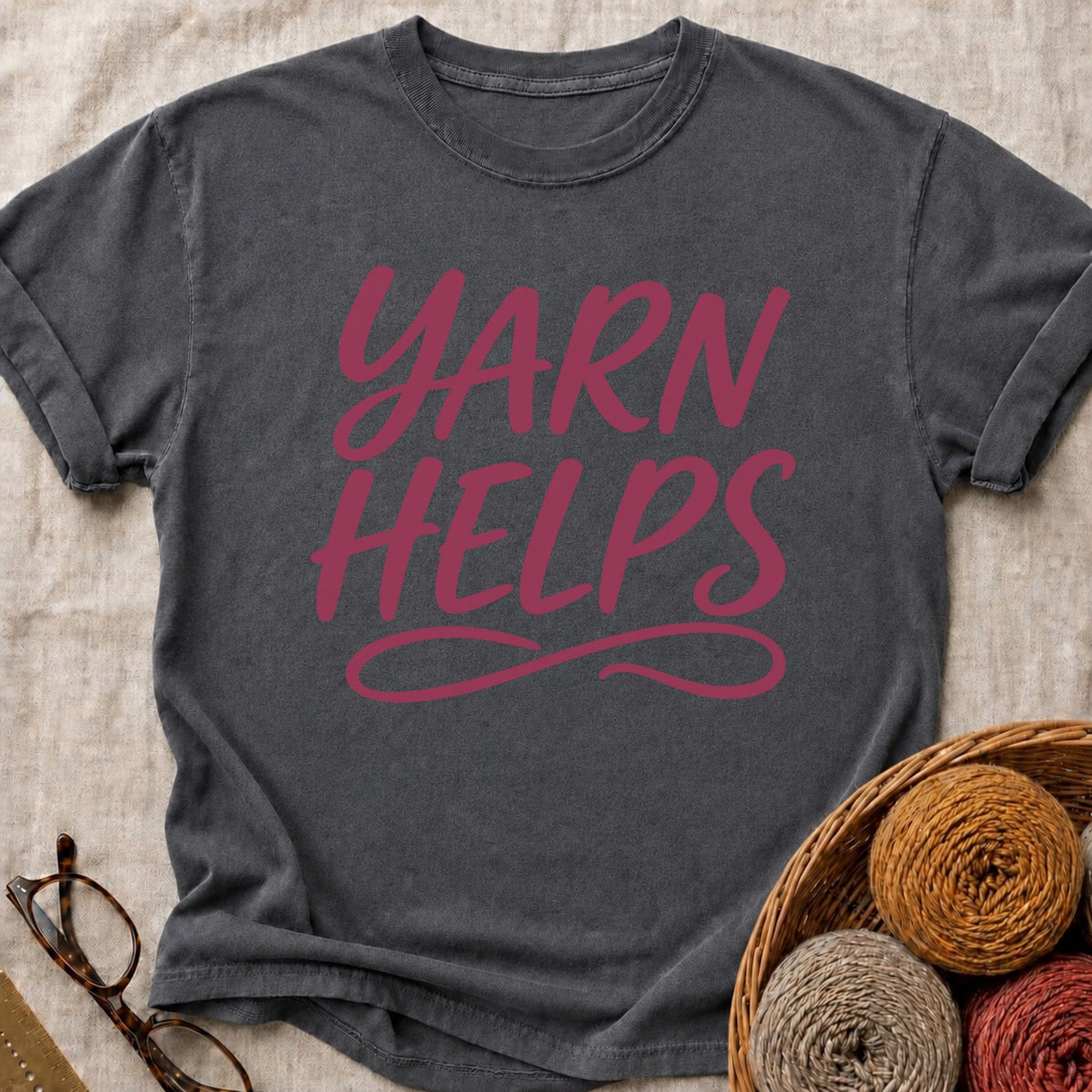 Yarn Helps T-Shirt in Pepper