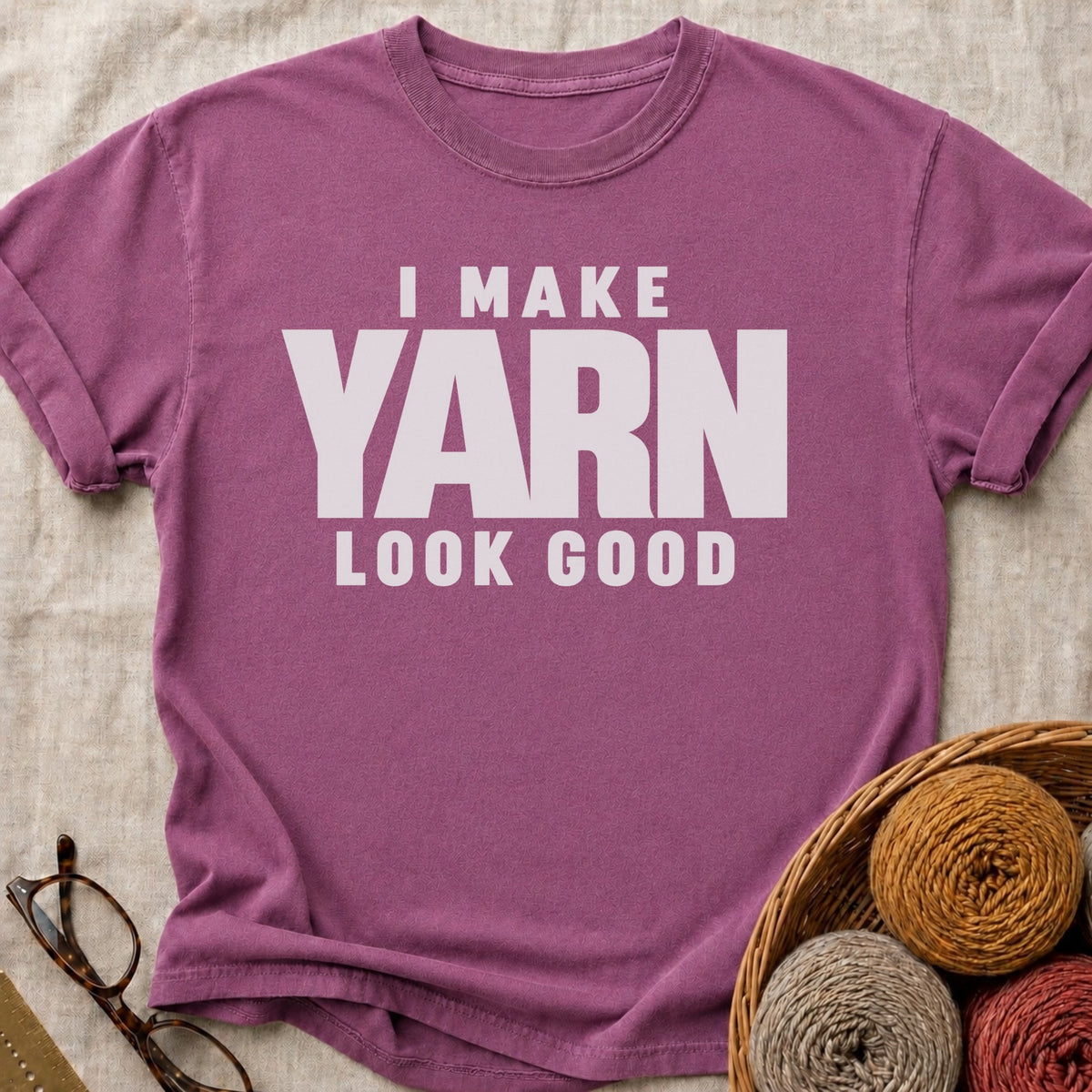 Yarn Look Good T-Shirt in Berry