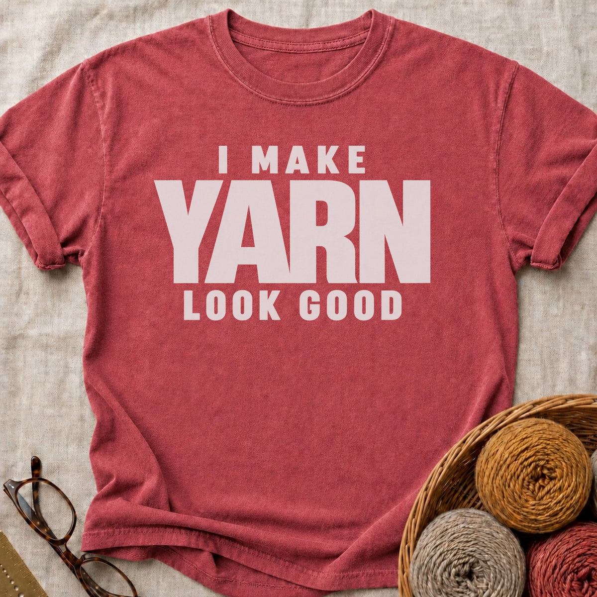 Yarn Look Good T-Shirt in Brick