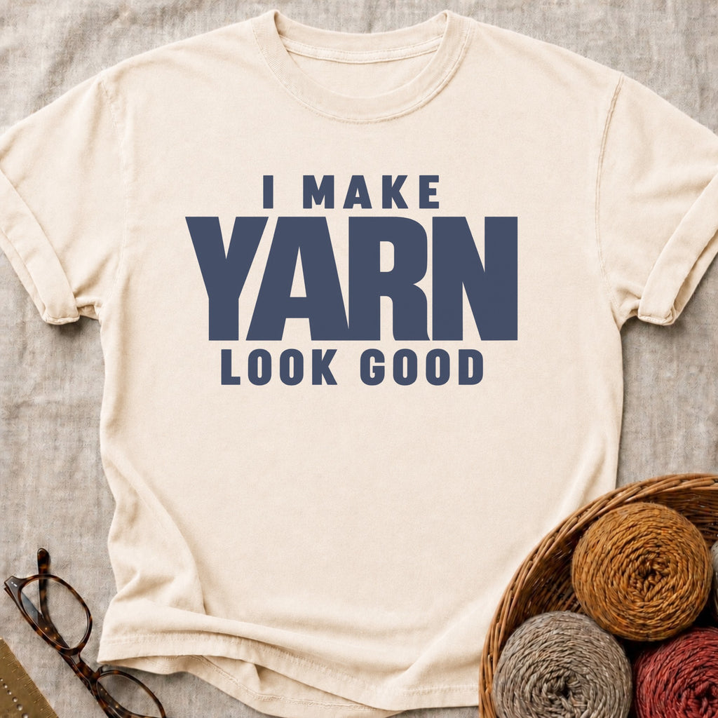 Yarn Look Good T-Shirt in Ivory