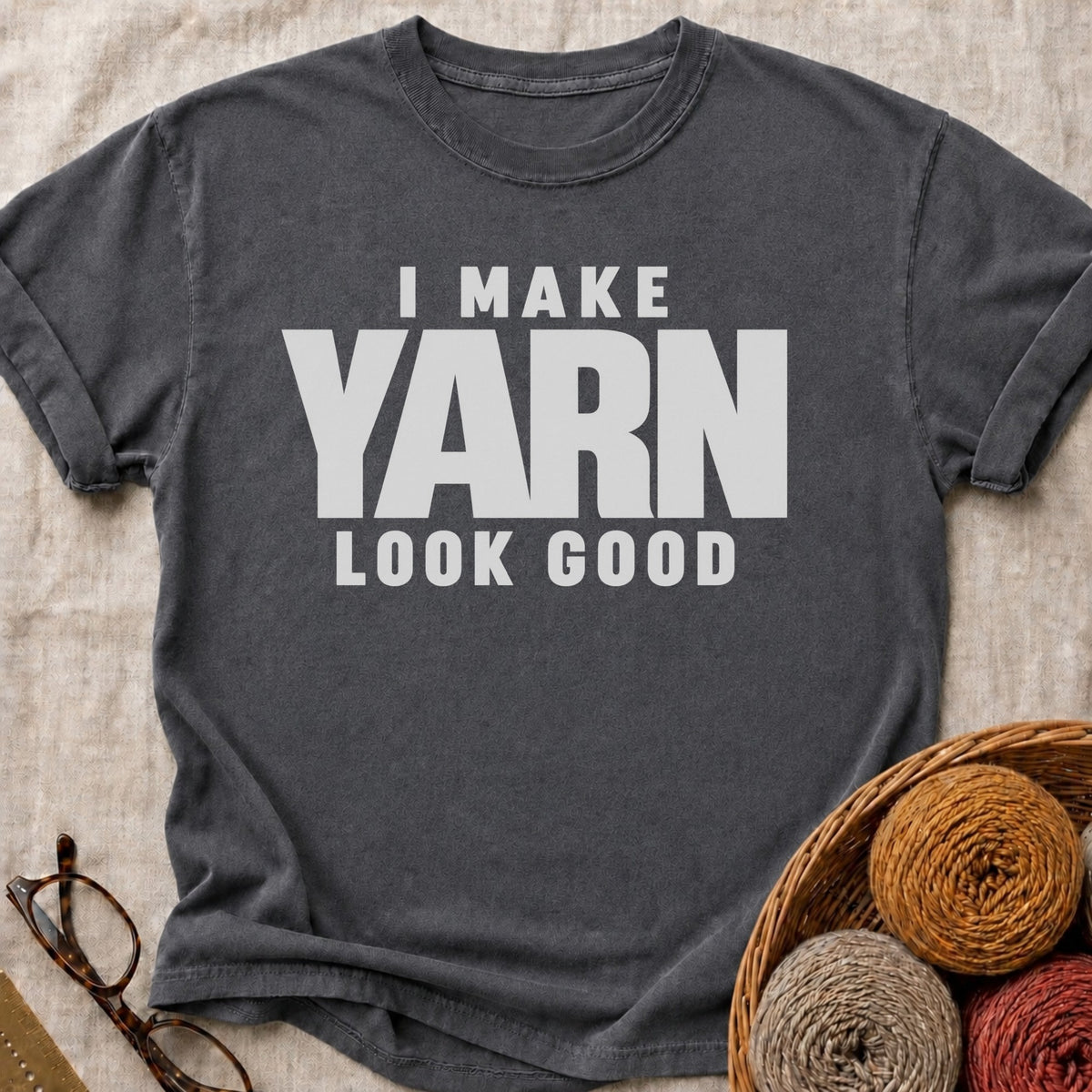 Yarn Look Good T-Shirt in Pepper