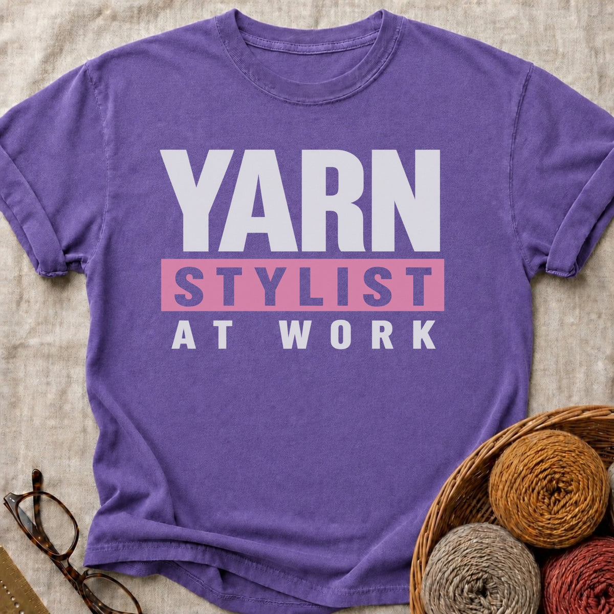 Yarn Stylist T-Shirt in Grape