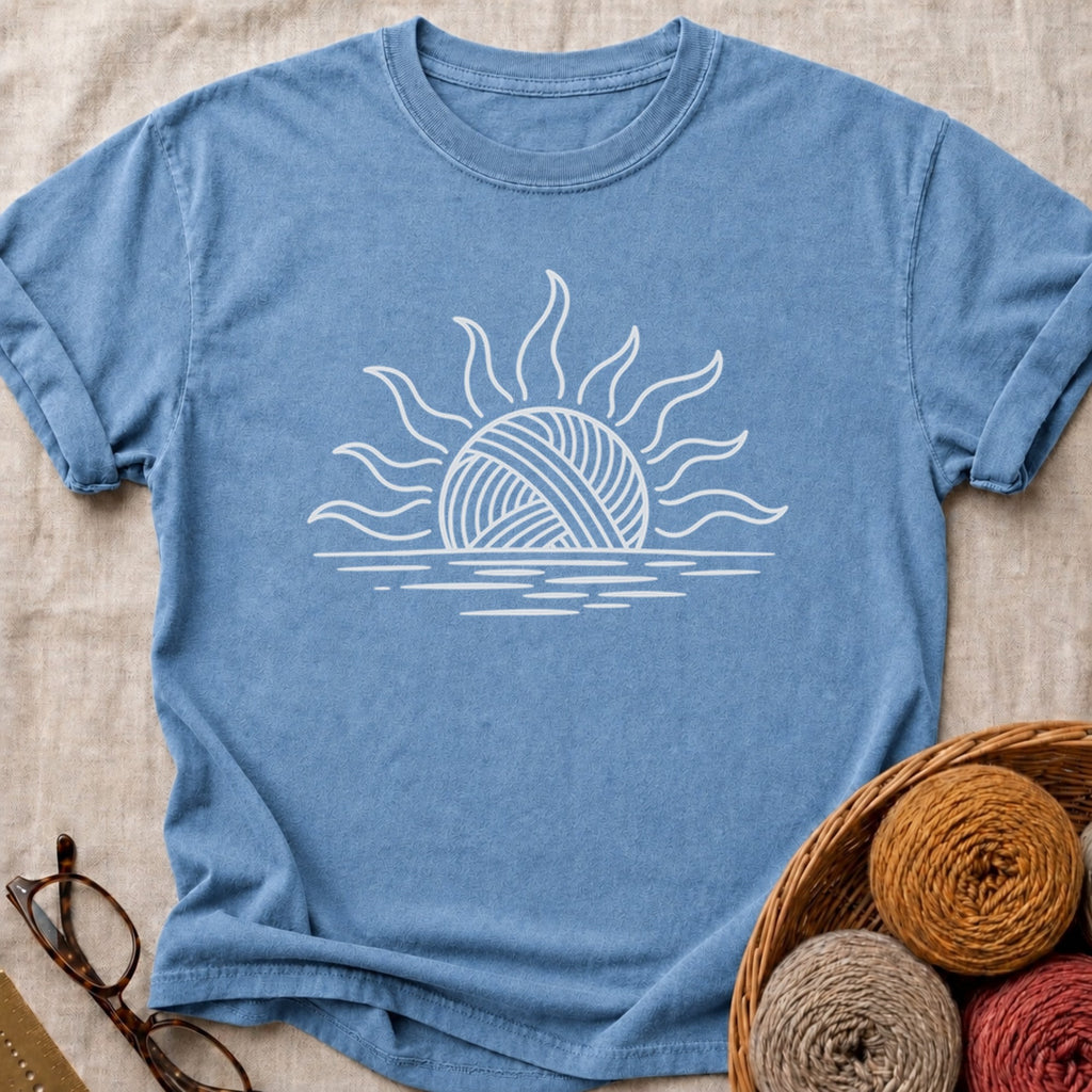 Yarn Sunrise T-Shirt in Blue Jean