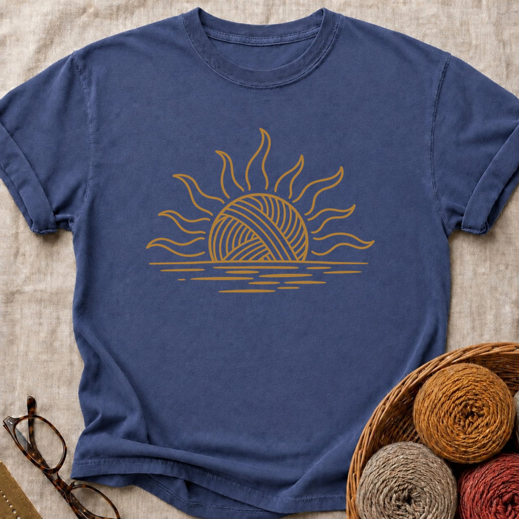 Yarn Sunrise T-Shirt in True Navy