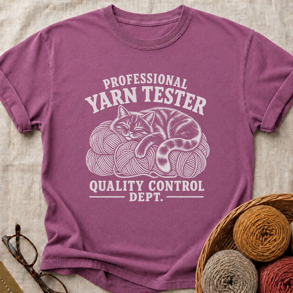 Yarn Tester T-Shirt in Berry