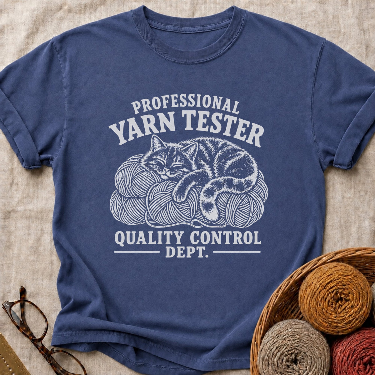 Yarn Tester T-Shirt in True Navy